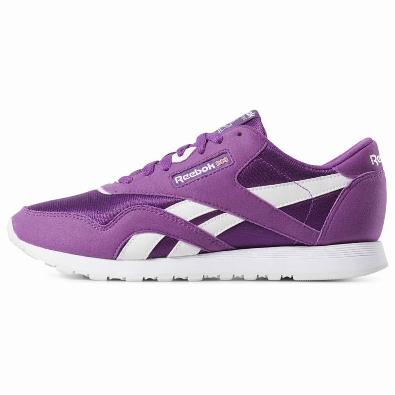 Tenisi Reebok Classic Nylon Color Barbati Violet/Albi Romania HY6747LI